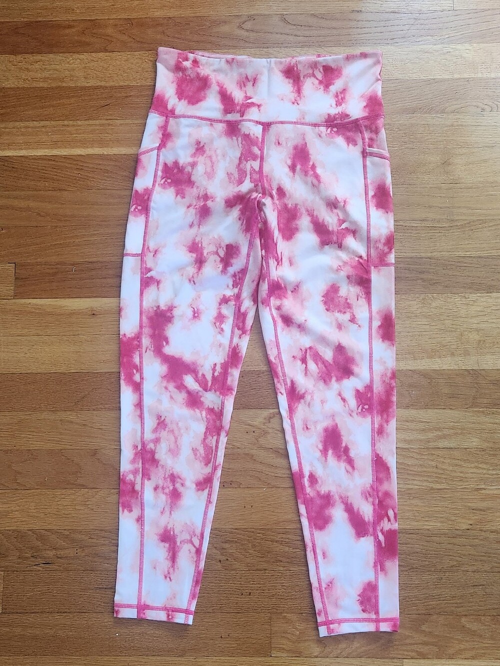 Ideology Pink Tie-Dye Workout Leggings